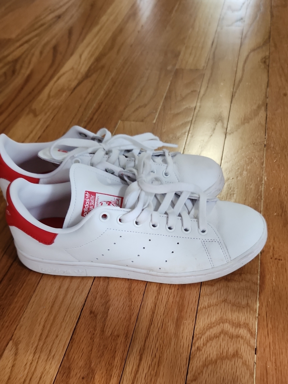 Adidas Stan Smith White And Red Men's Size 7.5